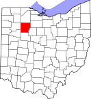 map of Ohio.